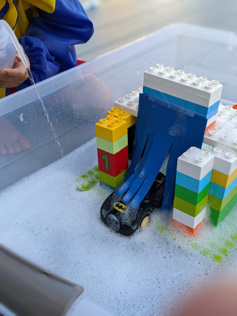 lego car wash station as a Ramadan activity for kids
